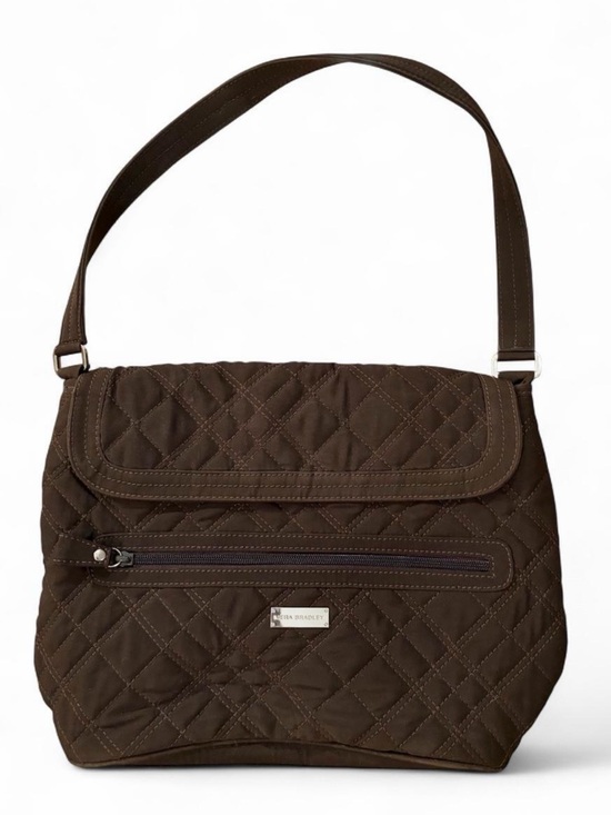 Vera Bradley Handbags - Vera Bradley Espresso Brown quilted shoulder bag with diamond stitching